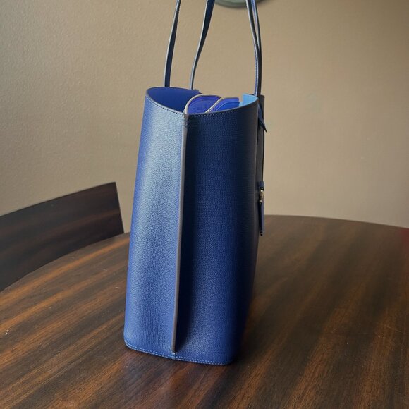 Kate Spade Suite Large Work Tote Parisian Navy Leather - Picture 7 of 13